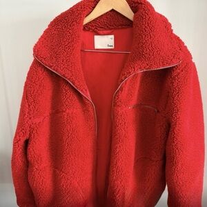 Wilfred Red Teddy Jacket